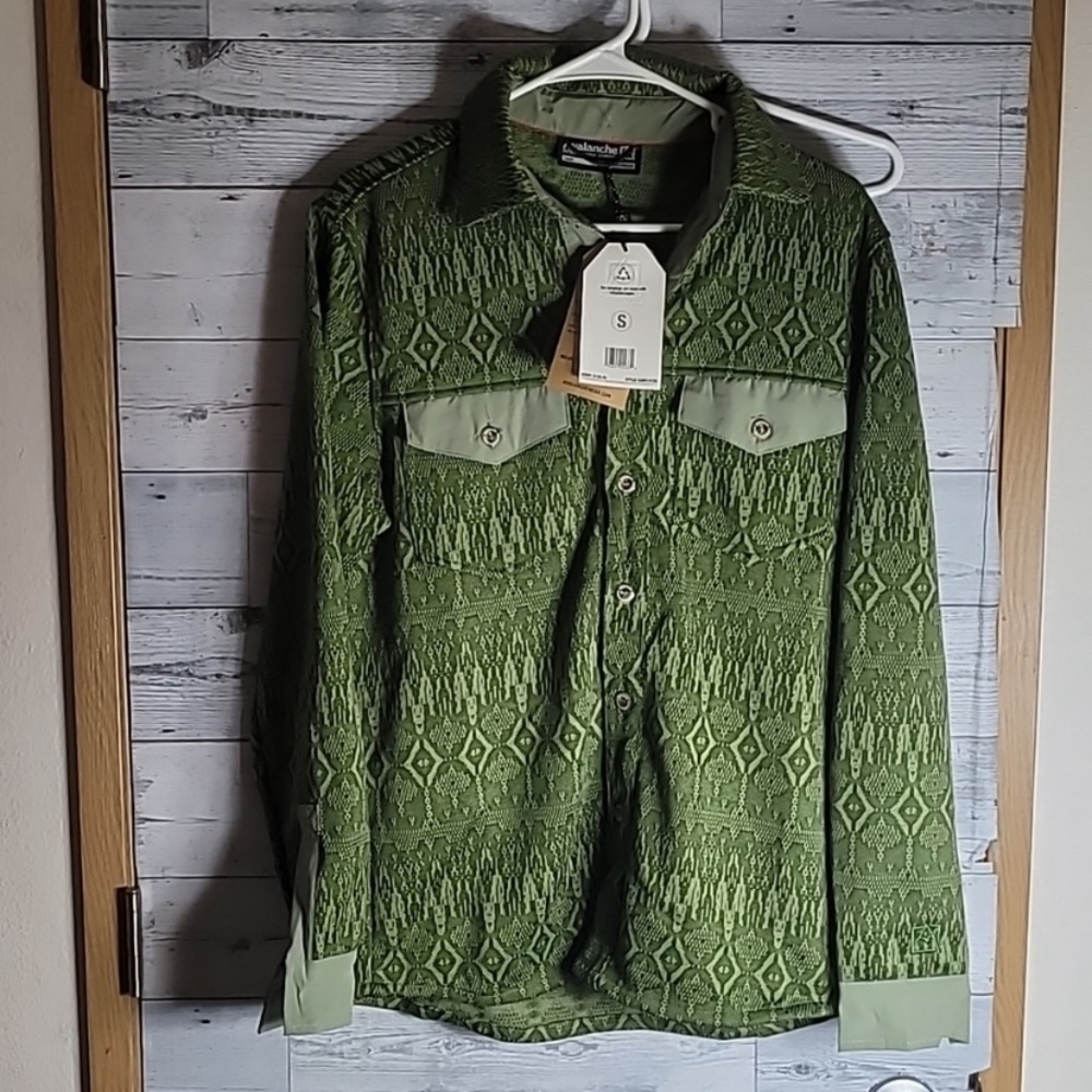 Avalanche Outdoor New Mens‎ Small Green Rossmore Relaxed Travel Jacket Shacket